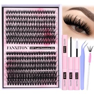 FANXITONDIY Personal Eyelash Extension Set, Thick Curling Eyelash Bundle 40D+50DD Arc, 280 Thin Stra
