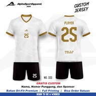 333 Football Jersey GoldIVORY Free Custom Logo Name Number Basic Color Full Printing Premium Dryfit 
