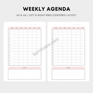 [PDF] Weekly Hourly Agenda Weekly Schedule Weekly Planner Printable Template Journal A5 A4