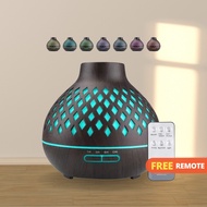 Ultrasonic Aroma Diffuser Humidifier 7 LED Colors | 500ML Essential Oil Diffuser | Ready Stock Malay