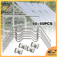Mini Greenhouse Clips Stainless Steel-Greenhouse Spring Wire Glazing Clamp