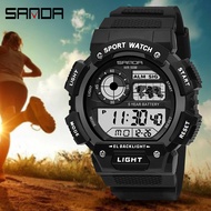 SANDA Digital Watch Men Military Army Sport Wristwatch Top Brand Luxury LED Stopwatch Waterproof Male Electronic Clock 6009
