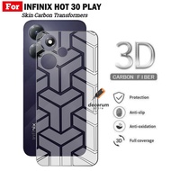 Skin Carbon INFINIX HOT 30 PLAY NFC Garskin Transformers Belakang Handphone