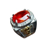 SS52 Synthetic diamond stone ring sapphireORANGE
