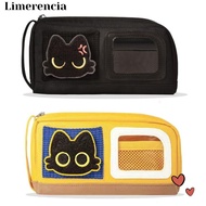 LIMERENCIA Pen Bag, Dirt-proof Black Cat Pencil , Cartoon Multi Layer Large Capacity Stationery Stor