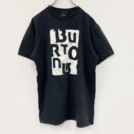 黑色古著Burton G 短袖印花 T 卹