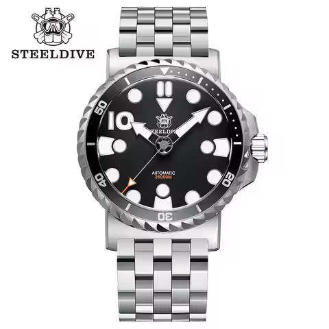 STEELDIVE SD1982 Blue Luminous 46.5MM Case 25000M Waterproof Thick Sapphire Glass Ceramic Engineer B