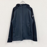 UNDER ARMOUR 全拉鍊連帽衫/衛衣，黑色，M 碼，古著