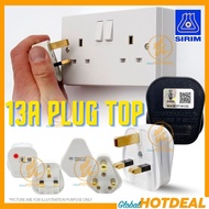 SIRIM 13A 3pin Plug Top UK Plugtop Extension Plug Heavy Duty Bakelite Material 3 Pin Fused Plug Kepa