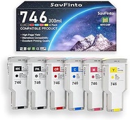 746 746XL Ink Cartridge High-Capacity (300-ml X 6) Compatible with HP DesignJet Z6 & Z9+ Large Forma