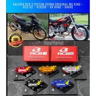 BK886 Kaliper Rcb S Series Mx King Rx Vixion R15 V2 Depan 2 Piston Ori