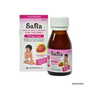 Sara Kids For Children Strawberry Flavor 60ml Water Type PARACETAMOL 120MG/1 Teaspoon