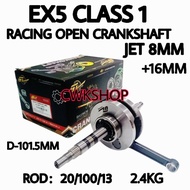 EX5 CLASS RACING CRANKSHAFT OPEN JET8MM ROD 20/100/13 GL RACING