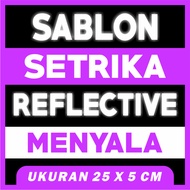 Reflective Iron-on Screen Printing, Size 25 x 5 cm - Viralnesia