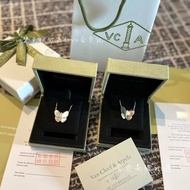 Xianxianjia vca Butterfly Necklace Natural White Shell Grey Shellfish