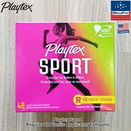 Playtex® Sport® Plastic Applicator Tampons 360 protection, Regular 18, 36 or 48 Pieces ผ้าอนามัยแบบส