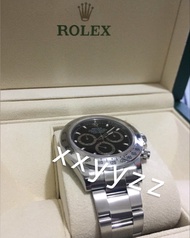 Rolex Daytona 116520 全新 NOS 2014年尾期 黑面 沙橋 藍光 勞力士 鋼帶 香港行貨 888 購自周xx 有單