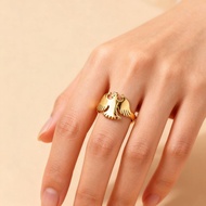 Fashion Style Eagle Stainless Steel Ring Retro Simple Eagle Bird Pattern Ring 26.3.15