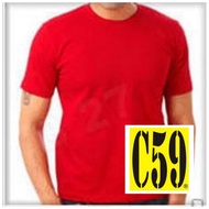 KAOS OBLONG C59 POLOS MERAH / OBLONG PRIA DAN WANITA C59 COTTON COMBAD 24S MERAH