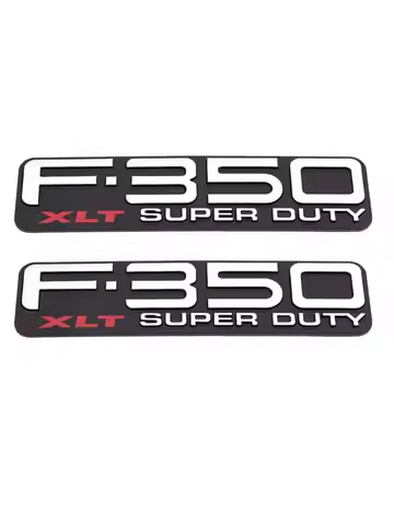 2PCSX ABS Plastic F350 F350XLT F-350XLT SUPER DUTY Auto Stickers Emblems Badges Emblemes Emblema 3D
