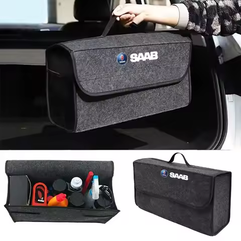 Saab Car Organizer Bag Storage Tool Trunk Box Car Accessories For 9000 Turbo X 9-5 9-3 9-X 97X 93 95