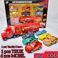 CODE V95B CARS 3 McQUEEN TRUCK CONTAINER set 7 pcs TOY CAR McQUEEN 688K2