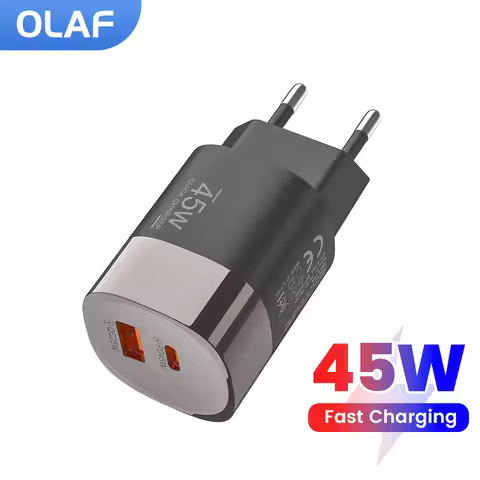 45W USB Type C Charger PD QC3.0 Fast Charging USB C Fast Charger For iPhone 16 15 Samsung Huawei Xia