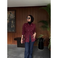 KEMEJA Nadyne Shirt | Poplin Coquette Shirt