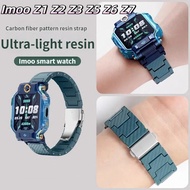 [Ready Stock] Carbon Fiber Pattern Resin Strap for Imoo Z1 Z2 Z3 Z5 Z6 Z7 Watch Strap Imoo Z1 Strap 