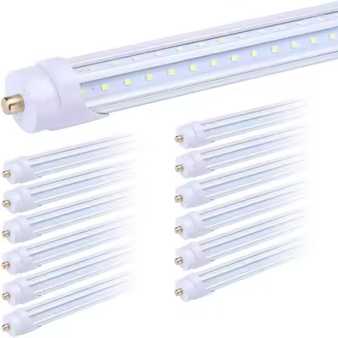 65W T8 V Shaped 8FT LED Tube Light 270 Angle, Single Pin FA8 Base 7800LM 5000K Daylight White, 8 Foo