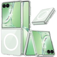 Magnetic Clear Hard Integrated Shockproof Phone Case for Samsung Galaxy Z Flip 8 Case,Z Flip 7 Case,