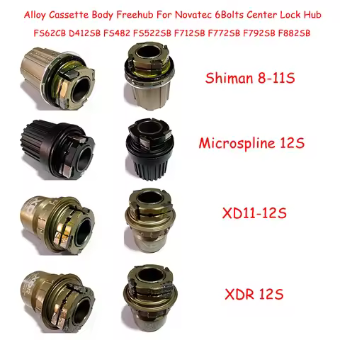 Alloy HG XD XDR MS Freehub Cassette Body For Novatec 6 Bolt Center Lock Hub FS62CB D412SB D412CB D79