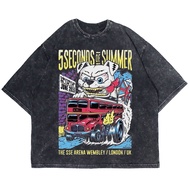 Patternmerch "5 seconds of summer live london" Oversize T-shirt | Washed tee | Vintage T-SHIRT