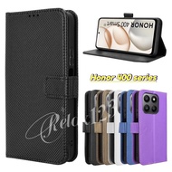 Honor 400 Smart 5G 2025 Luxury Diamond Plaid Leather Casing For Honor 400 400Pro 400Lite 400Smart Ho
