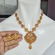 [Ready Stock] Necklace Set / Indian Necklace Set / Necklace With Jhumka / Artificial Gold Necklace S
