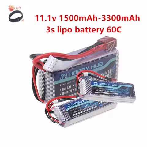 11.1V LiPo Battery 3S 1500mah 1800mAh 2200mah 2800mAh 3000mAh 3300mAh Deans T Connector XT60 For RC 