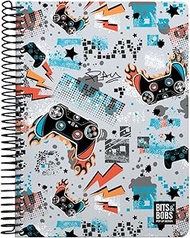 Grafoplás Square Notebook 80 Sheets Squared 4 x 4 90 g Plastic Cover Spiral Binding Design Bits & Bo