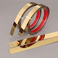 1 Roll 2.44m/96.06in Stainless Steel Plate Self-Adhesive Edging Strip,Self-Adhesive Backing Stainles