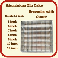 Loyang Brownies with cutter Loyang Brownie 8inci Loyang Brownies Cutter 5/6/7/8/9/10/12 inci