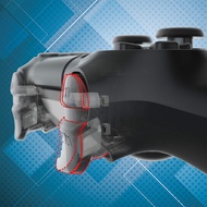 Custom Tactile Bumper Trigger Buttons Mouse Click Kit for PS4 Slim Pro Controller, Tactile Version C