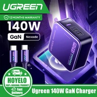 Ugreen 140W GaN Fast Charger Nexode USB C Charger 3-Port Charger PD3.1 PPS  Wall Charger