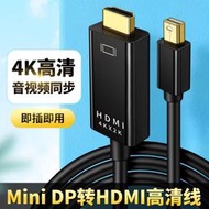 4K 8K 高清minidp轉HDMI高清線 轉換器 Thunderbolt2 迷你DP轉顯示器屏 4K接口連接線投影儀