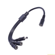 SUN 30cm Female to Male DC5521 Extension Cable 1 to 3 Splitter for Tapo Cameras