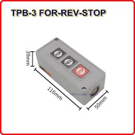 สวิตช์ ปุ่มกด 2 ปุ่ม และ 3 ปุ่ม TPB-2 ON-OFF  TPB-3 FOR-REV-STOP PUSH BUTTON SWITCH