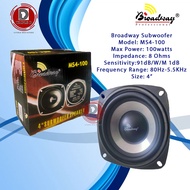 4 inch 100watts Subwoofer Speaker Broadway MS4-100 Subwoofer