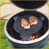 18 Cast Iron Plate Setter Grilling Stone Cooking Plate BBQ Grill Accessory Heat Deflector with 3 Leg