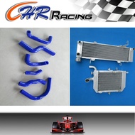 for HONDA RVF400 RVF 400 NC 30 35 NC35 NC30 VFR400 Alloy Race Radiators & BLUE Silicone Hoses