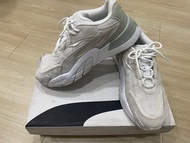 【二手】Puma-Hedra Minimal麂皮灰綠老爺鞋（女款）