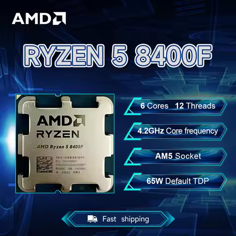 NEW AMD Ryzen 5 8400F 4.2GHz 4NM L3=16M Processor 65W Socket AM5 6-Core 12-Thread R5 8400F DDR5 but 