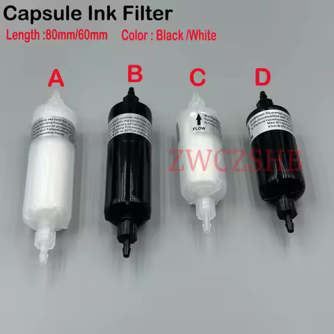 8PCS Capsule Ink Filter 60cm 80cm Length 5um Cylindrical Long Ink Filter UV Solvent Ink For Flora In